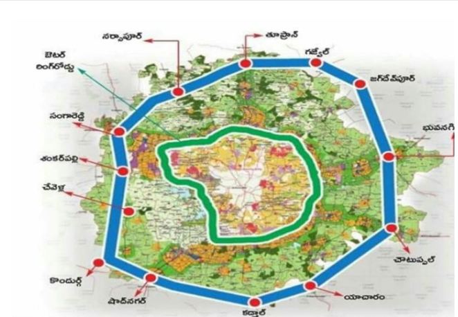 Santooshini Group - Good News.. Regional Ring Road is around the city of  Hyderabad. It is a 90-metre-wide (300 ft), 330-kilometre-long (205 mi) road,  planned on strengthening the existing road network and