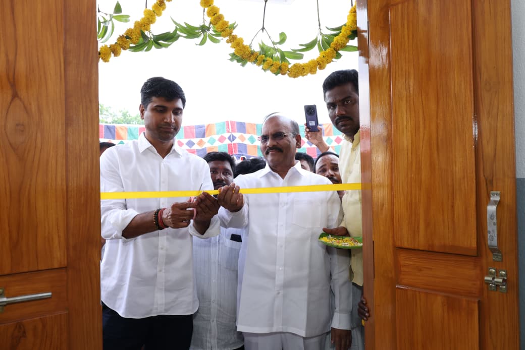 అమీన్‌సాహెబ్‌పాలెంలో నూతన పంచాయతీ భవనం ప్రారంభం