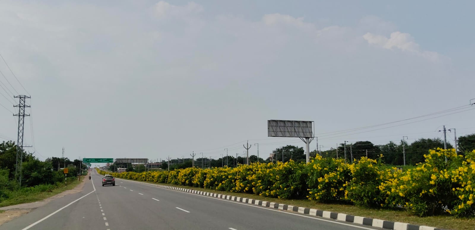 పూల వనమై మురిసిన బెల్లంపల్లి నేషనల్ హైవే!